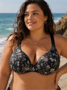 Cacique Black Underwire Bra 36 DD